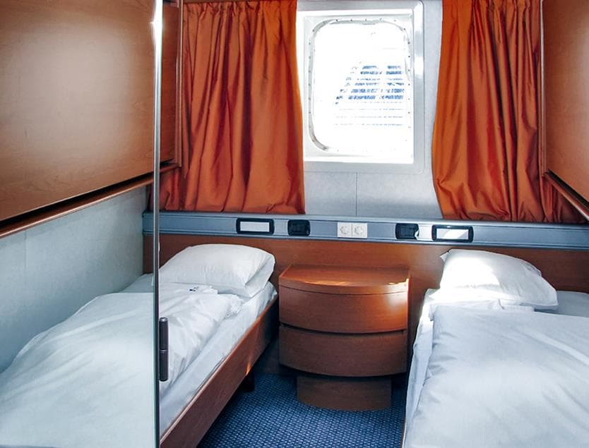 Seaview cabin onboard DFDS ferry