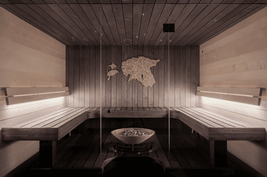 Relaxing spa setting with nature views
