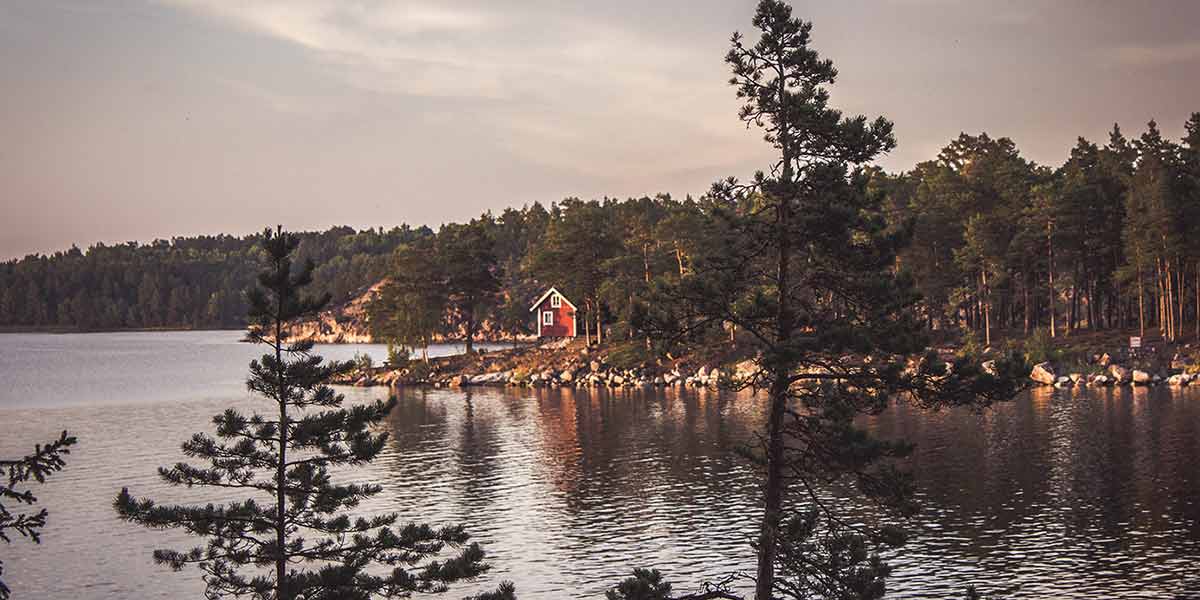 House on the water in Skåne, Sweden