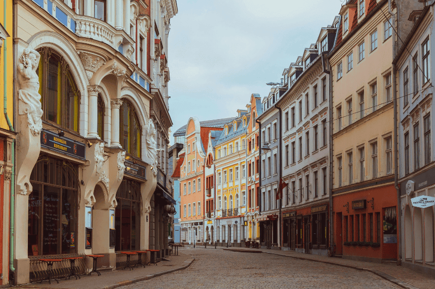 Riga's detailed Art Nouveau façades