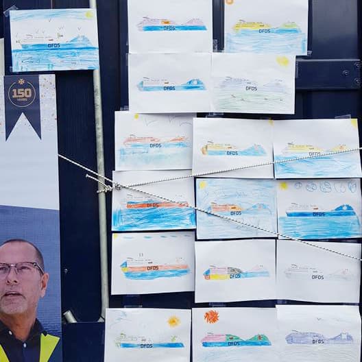 Entries in the colouring competition in Calais and Dieppe.