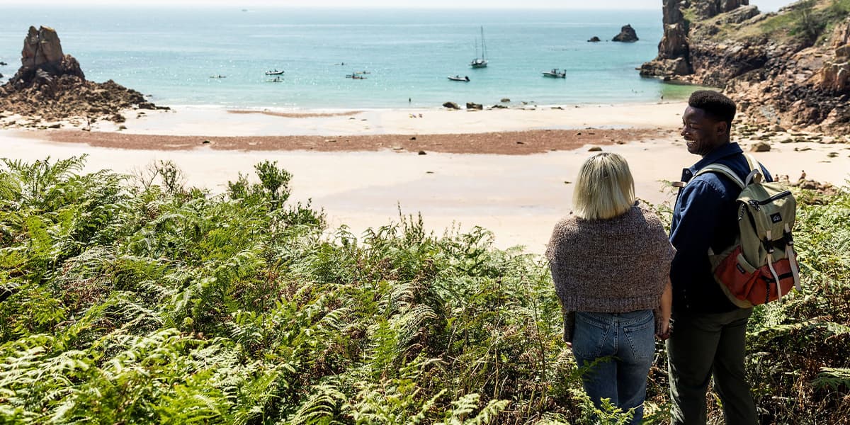 Couple in Jersey on a package holiday