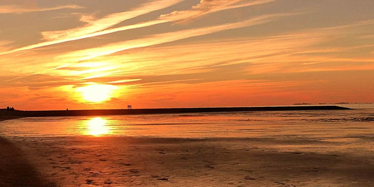Beautiful sky over Cuxhaven, Germany