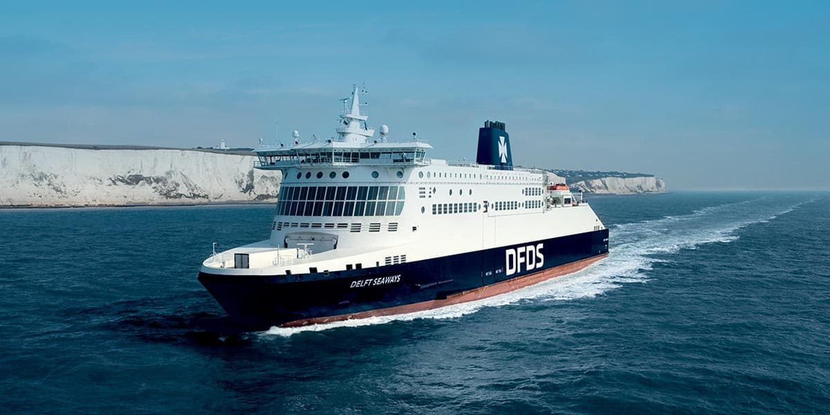 DFDS ship on France to Dover route