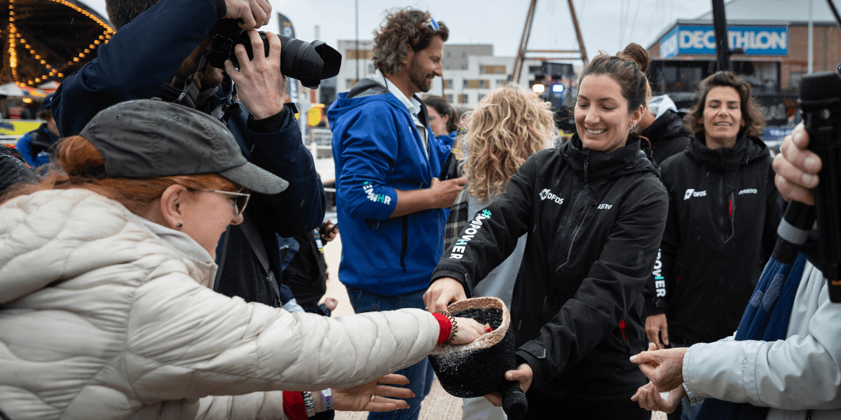 Pamela and spectators