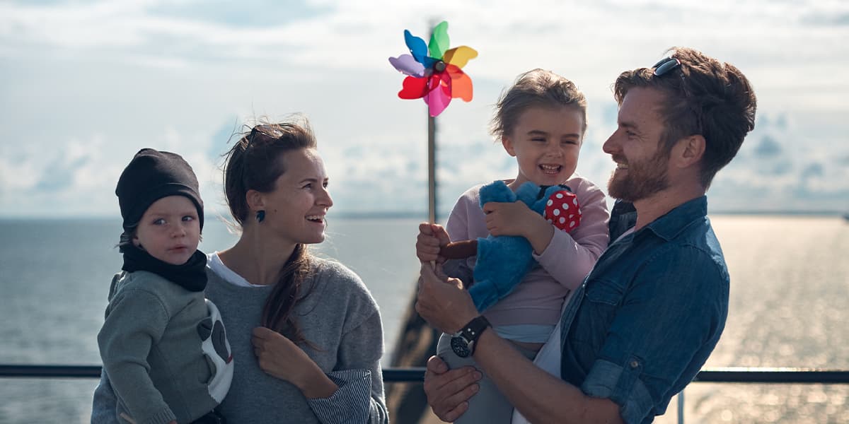 Family with kids onboard