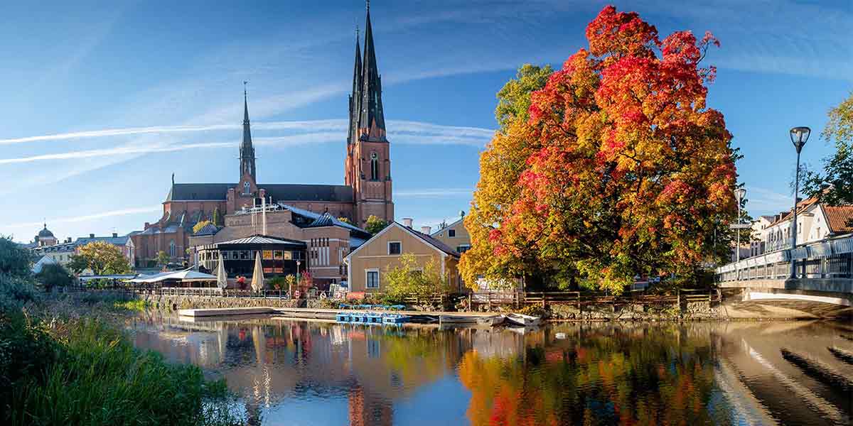 Beautiful landscape over Uppsala