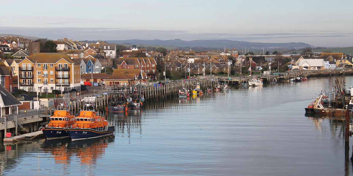 The waterfront in Newhaven