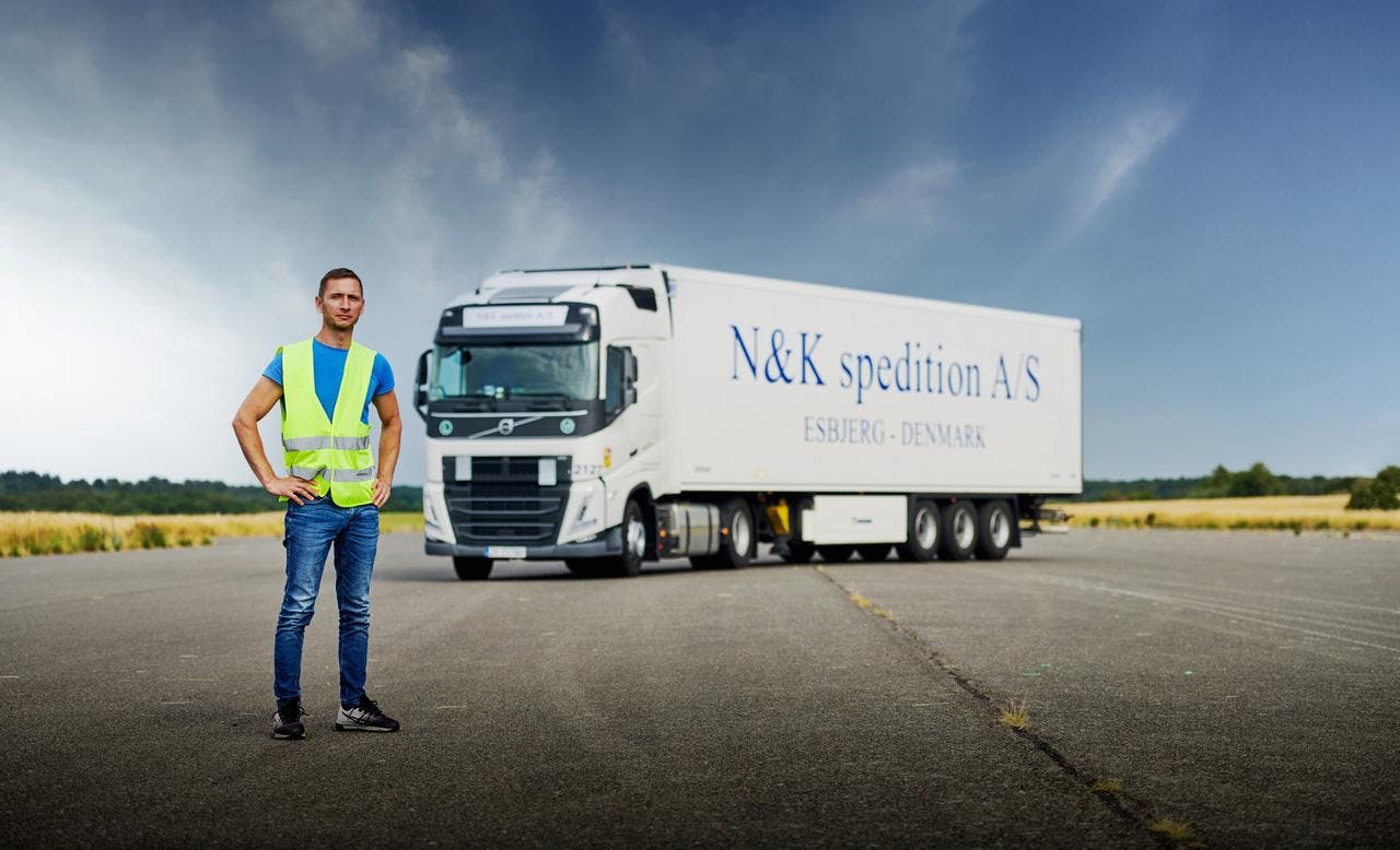  N&K Spedition truck and driver