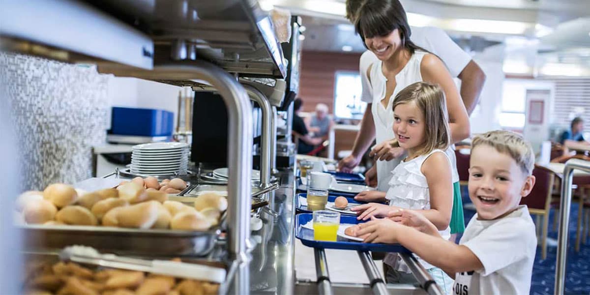 Restaurant onboard DFDS ferry