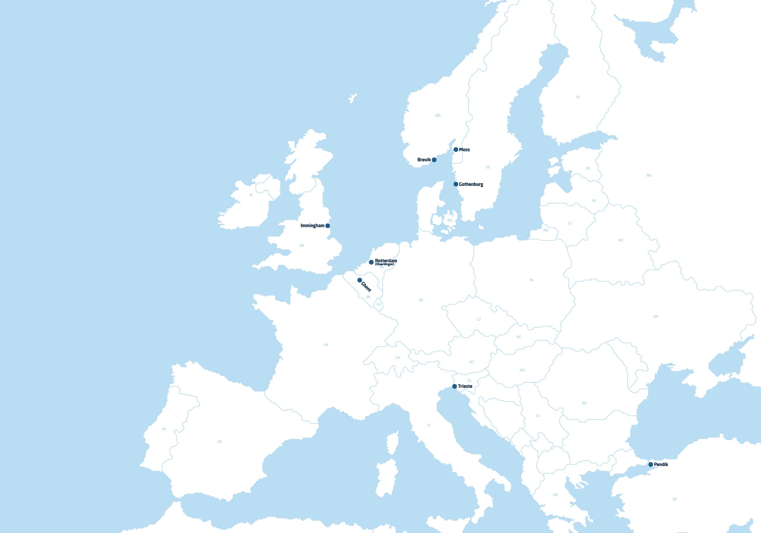 Terminal location map