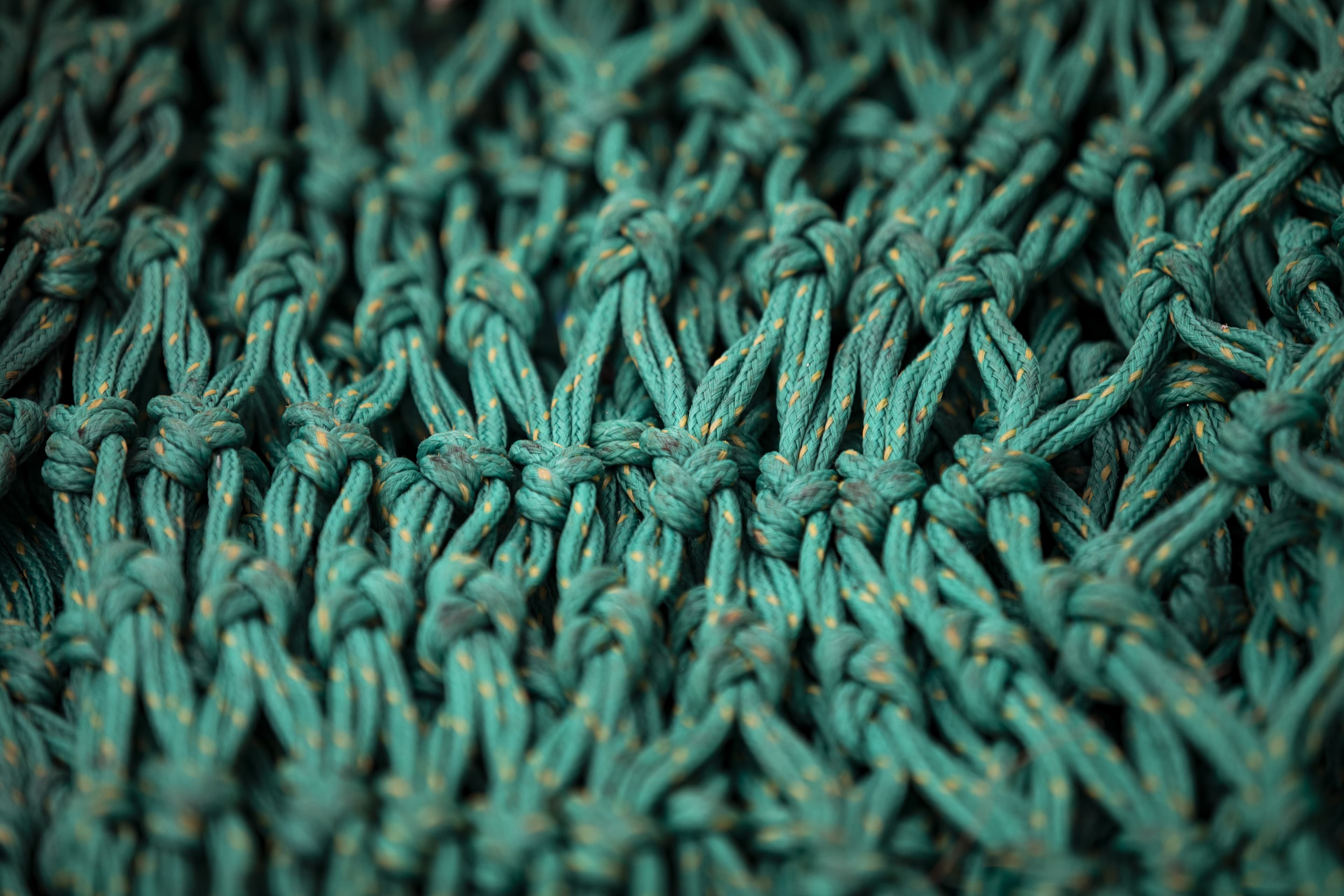 Green rope ties