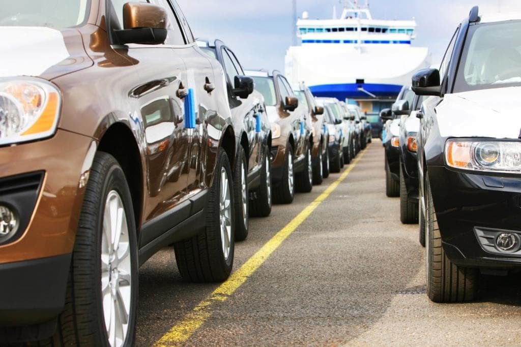Cars in a DFDS terminal