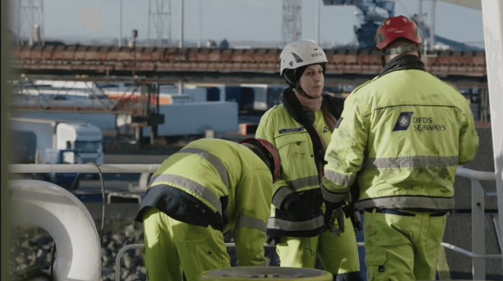 DFDS deck employees performing their duties