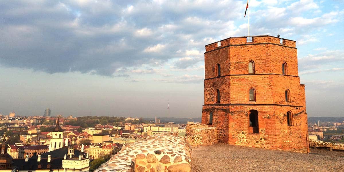 View of a little castle in Lithuania