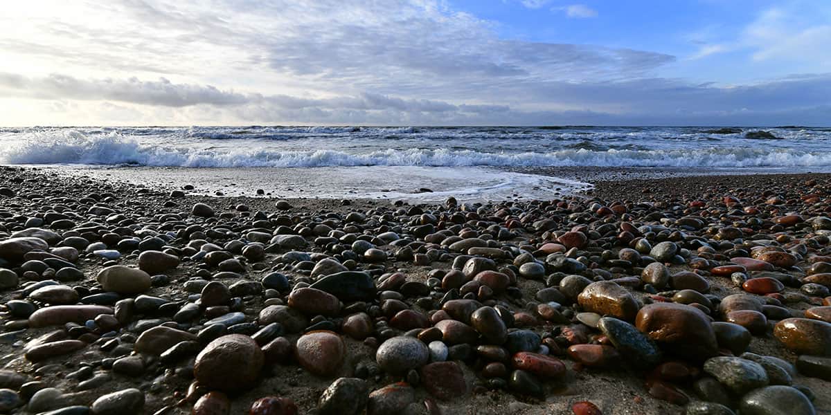 Pebble beach at the Baltic sea