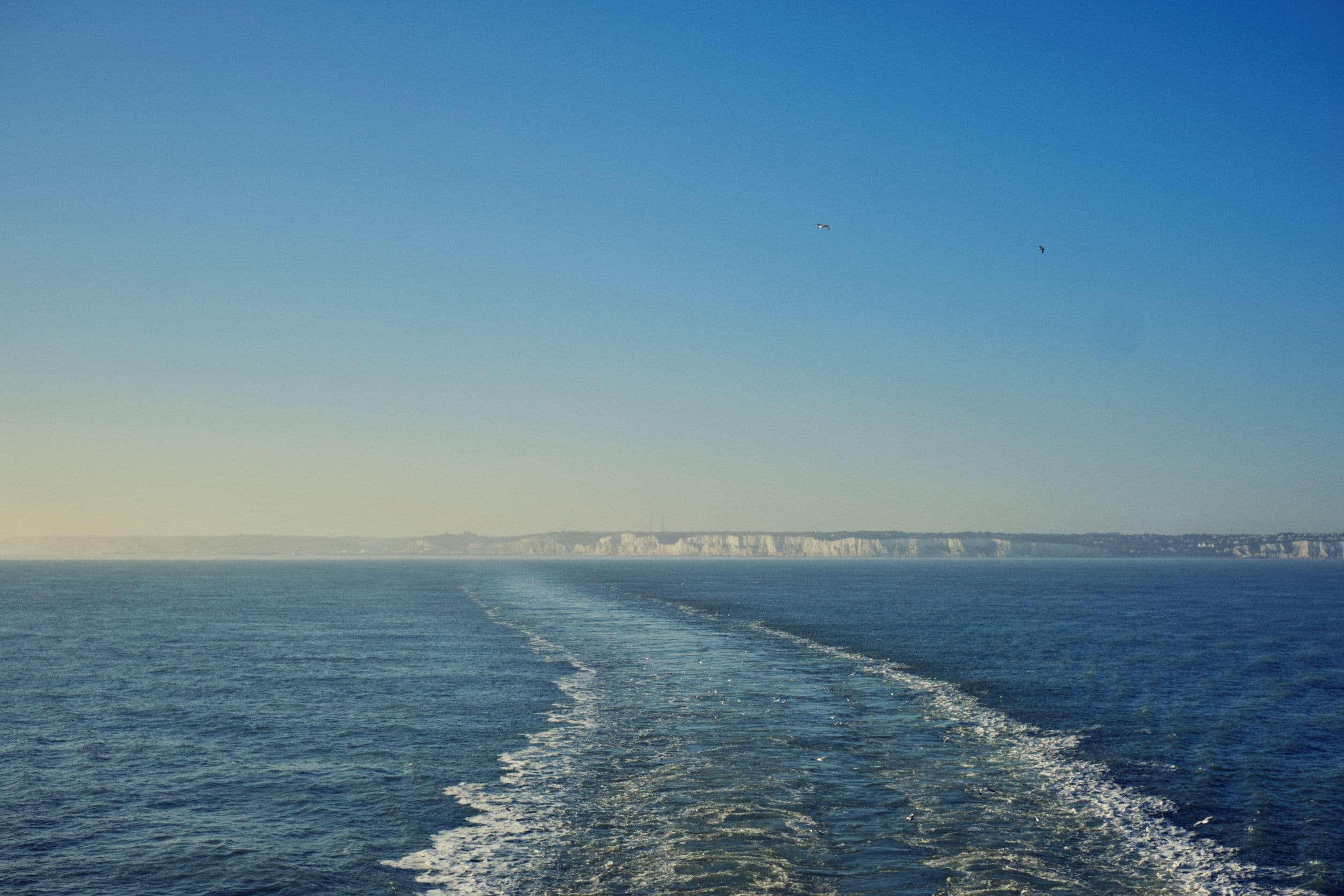 Dover shoreline, Dover, Ship departing, freight shipping