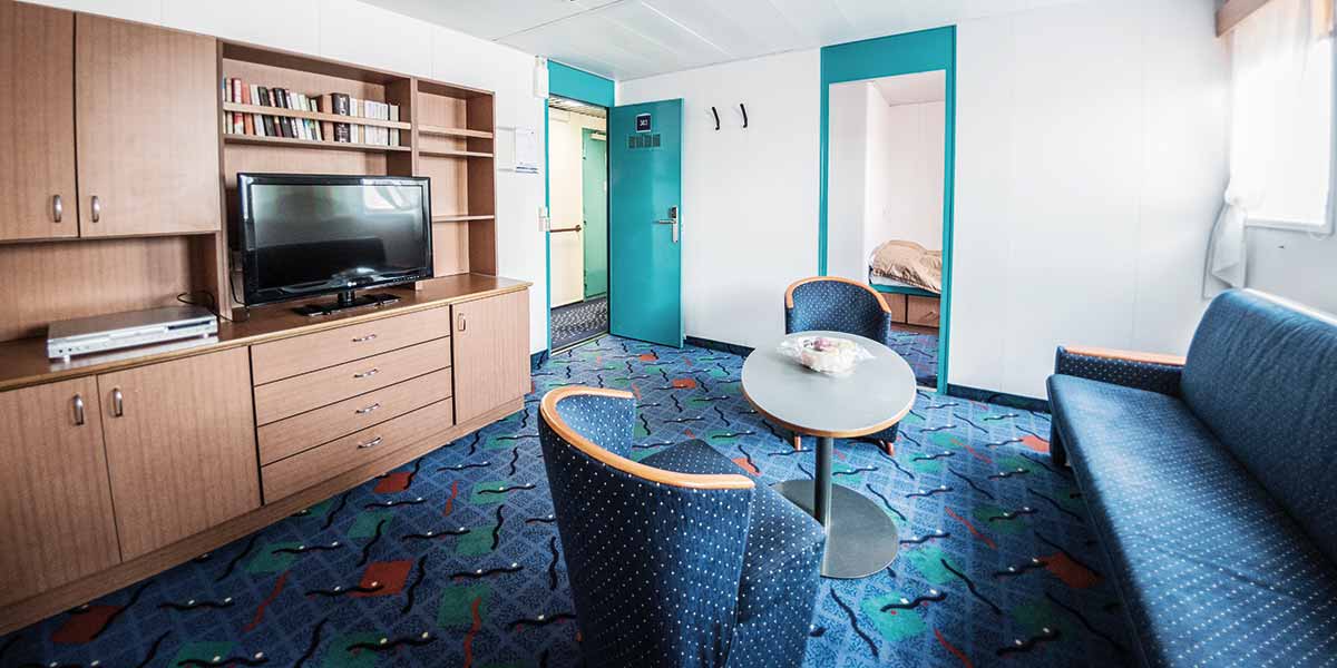 Commodore deluxe cabin onboard Klaipeda-Karlshamn