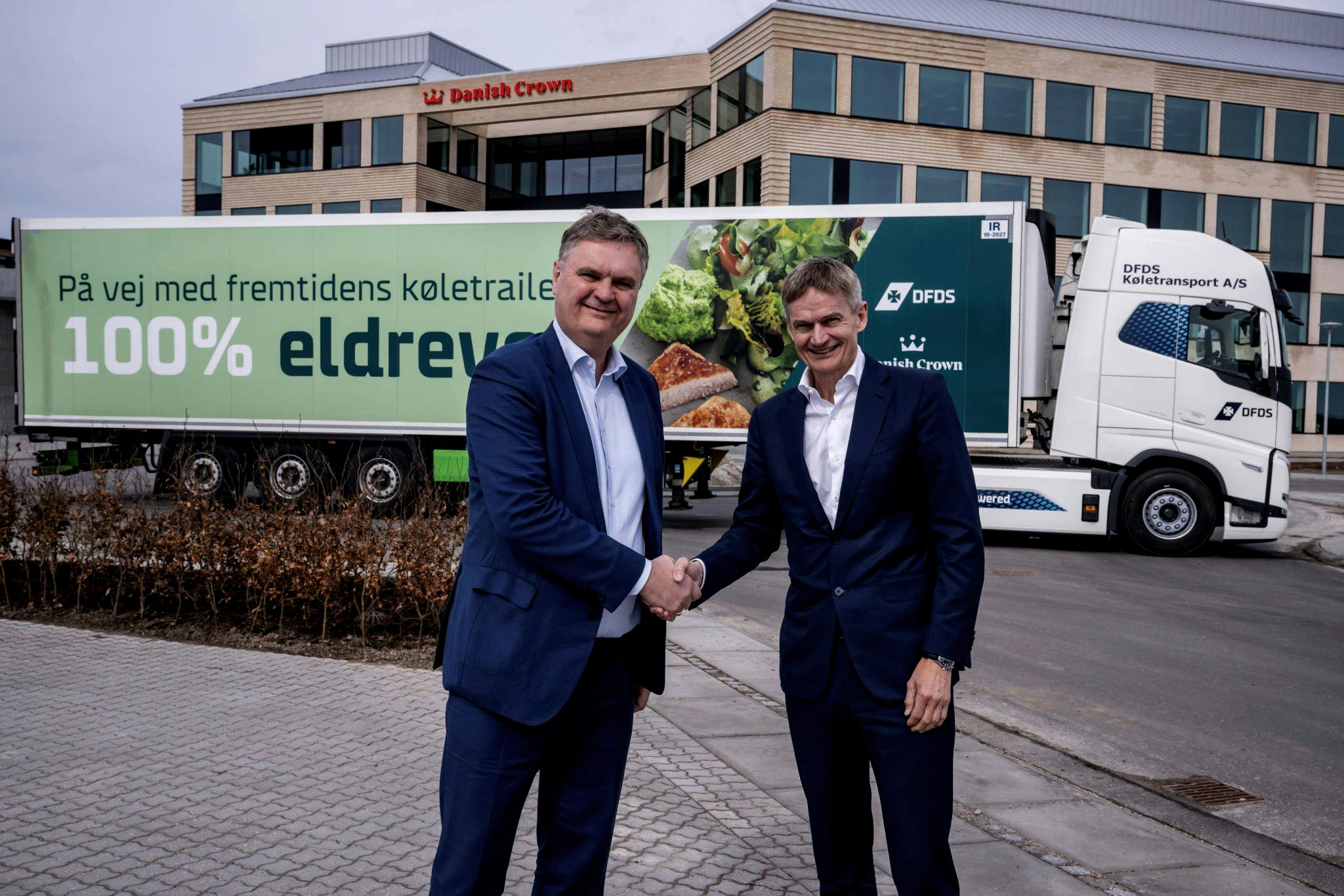 DFDS CEO, Danish Crown, e-trucks, partnership