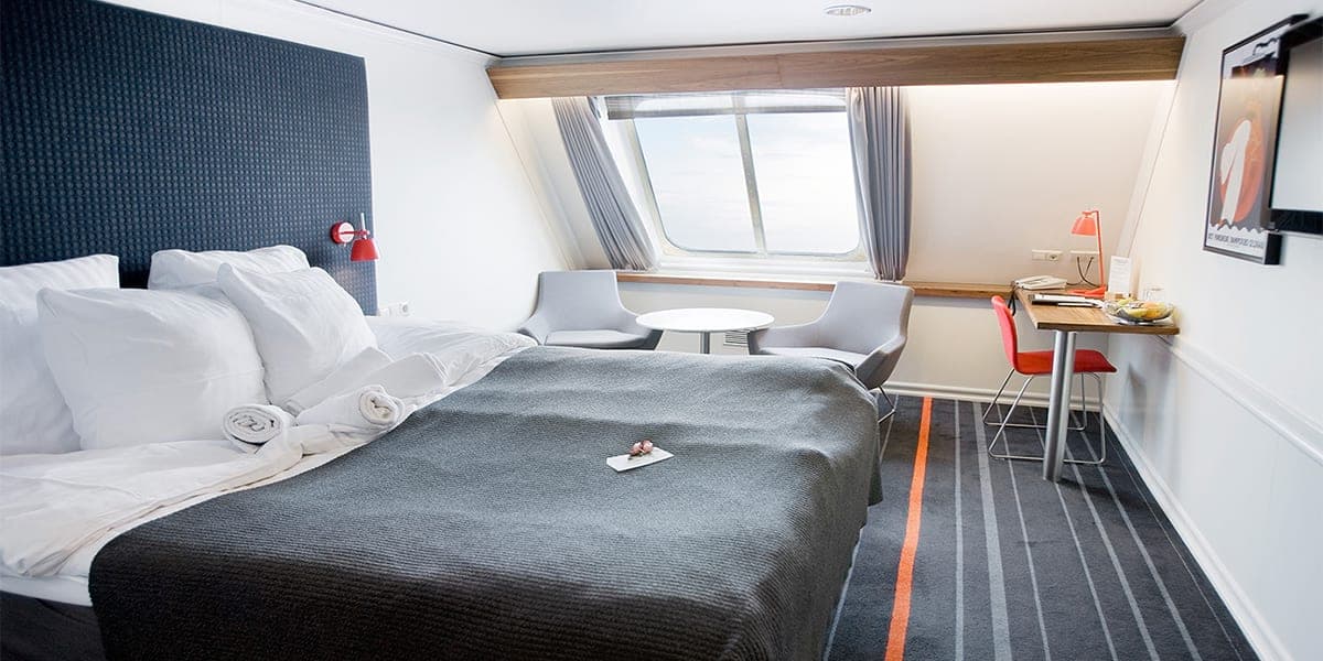 Commodore seaview cabin onboard Copenhagen-Oslo