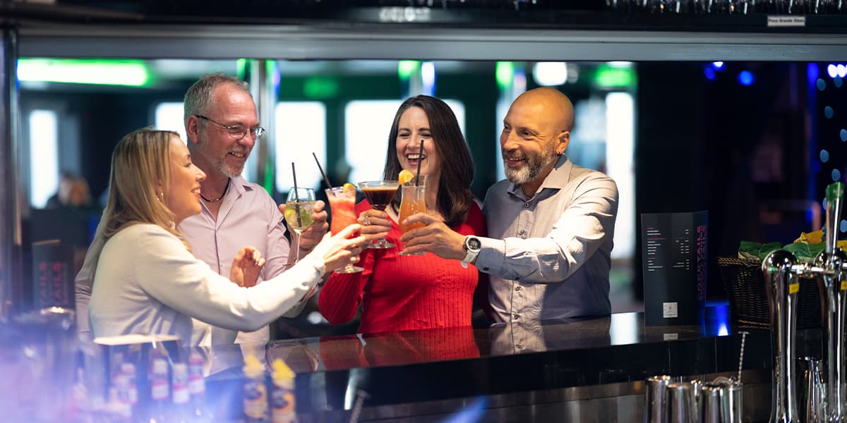 Enjoy a cocktail onboard Newcastle-Amsterdam