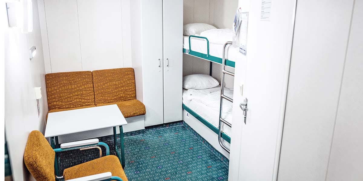 Standard inside cabin onboard Klaipeda-Karlshamn