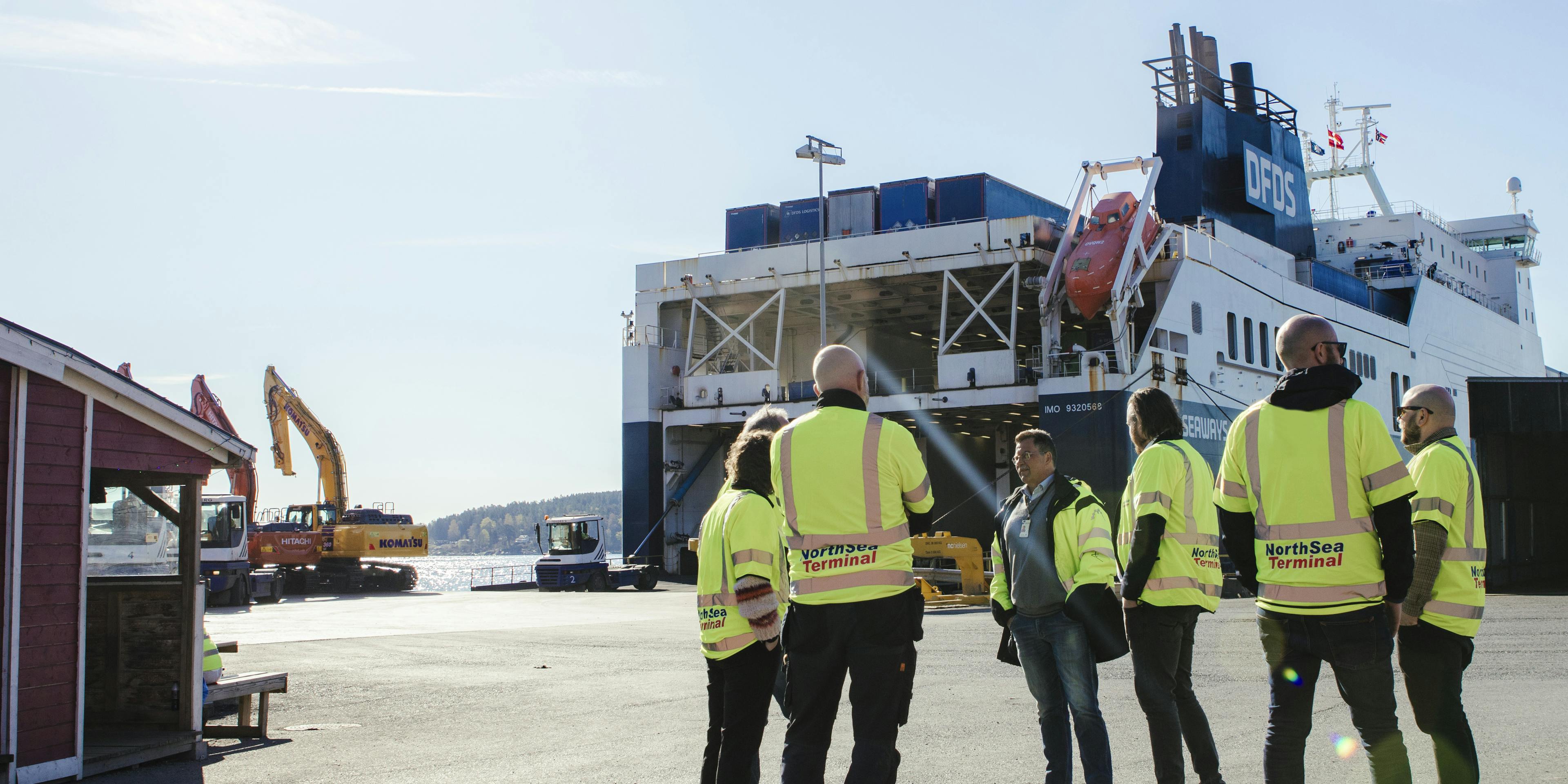 DFDS NorthSea terminal employees, ship